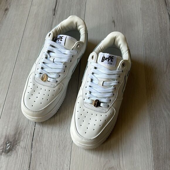 BAPE STA™ #9 MENS SHOES IVORY/WHITE SIZE‎ 8.5 NEW WITHOUT BOX main image 9